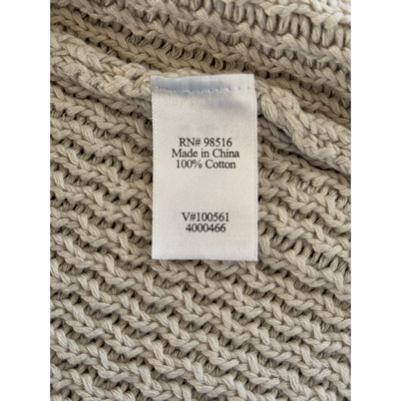 Coldwater Creek NWT Women's 3X Open-Front Sleeveless Cardigan Sweater Vest Beige - Picture 10 of 13